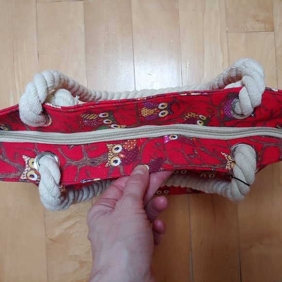 **NWT** Cherie Bliss Owl fabric tote bag - Picture 2 of 4